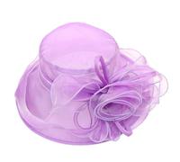 Women's Wedding Cap Bridal Daily Tea Fascinator Hat Party Baseball Caps an Cap Purple