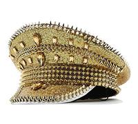 Women's Wedding Hat Silver Sequins Diamond Inlaid Photography Hat Duck Tongue Hat Party Carnival Flat Top Hat Performance Hat