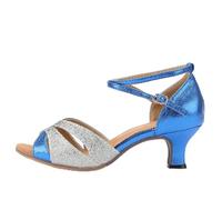 Women's Wedding Prom Bridal Shoes Peep Toe Cross Strap Rhinestones Formal Party Evening Ankle Booties Heel Latin Ballroom Dance Shoe Evening Wedding Pumps Dark Blue