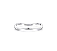 Women's Wedding Rings No Gemstone Solid 9 Karat Real Gold Anniversary Ring Bands Delicate White Gold Engagement Band for Women Size U 1/2