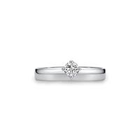 Women's Wedding Rings with Lab Grown Diamond Solid 9 Karat Real Gold Anniversary Ring Bands Solitaire 0.25ct Lab Grown Diamond White Gold Engagement Band for Women Size U 1/2