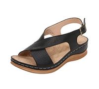 Women's Wedge Orthotic Flops Sandals New Toe Post Backstrap Fashion Boho Adjustable Buckle Slingback Summer Comfy Platform T-Strap Thong Dressy Walking Beach Sandals Vintage Flip Flops Footwear