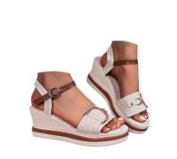 Womens Wedge Platform Sandals,Womens Heel Sandals,Lightweight Wedge Heel Platform Slides Summer Fashion Slingbacks,European Style Strappy Roman Beach Sandals,Slip On Ankle Strap Sandals