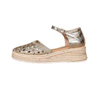Women's Wedge Sandals Elegant Summer Shoes Platform Sandals High Heels Slingback Chunky Heels Sandals Buckled Platform Sandals Adjustable Casual Strap Sandals Wooden Shoes, gold, 8.5 UK