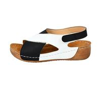 Womens Wedge Sandals,Open Toe Chunky Sandals Flatform Sandals Dressy Casual Sandals Buckle Sandals Nude Wedges Platform Sandals Summer Boho Shoes Beach Water Shoes