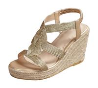 Womens Wedge Sandals,Open Toe Chunky Sandals Flatform Sandals Dressy Casual Sandals Dress Sandals Nude Wedges Low Wedge Wedding Sandals Beach Water Shoes