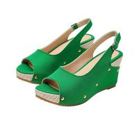Womens Wedge Sandals Peep Toe Slingback Espadrille Platform Shoes