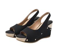Womens Wedge Sandals Peep Toe Slingback Espadrille Platform Shoes