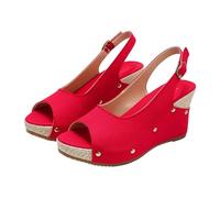 Womens Wedge Sandals Peep Toe Slingback Espadrille Platform Shoes