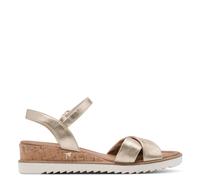 Tamaris Women’s sandal with wedge heel metallic 4 UK