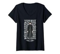 Womens Wednesday Season 2 Wednesday Addams Full Body Portrait V-Neck T-Shirt