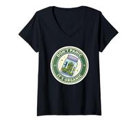 Women's Weed, Don't Panic, It's Organic 420 Club V-Neck T-Shirt