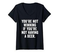 Womens Weekend Warrior T-Shirt You're Not Winning Craft Beer Lover V-Neck T-Shirt