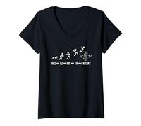 Womens Weekly Sequence of a V8 Driver Muscle Car Engine Capacity V8 V-Neck T-Shirt