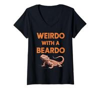 Women's Weirdo with A Beardo V-Neck T-Shirt