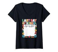 Women's Welcome Summer Camp Interactive Classmates Signatures Item V-Neck T-Shirt
