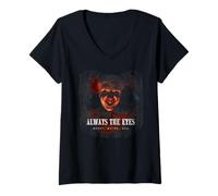 Women's Welcome to Derry Pennywise Always The Eyes V-Neck T-Shirt