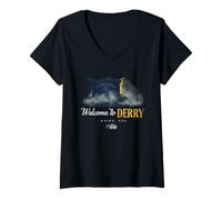 Womens Welcome to Derry Pennywise Cart V-Neck T-Shirt