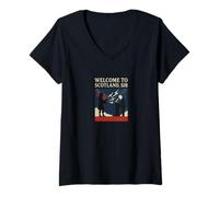 Womens Welcome to Scotland Sir - Trump Bagpipe Speech Fail V-Neck T-Shirt