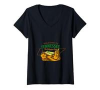 Women's Welcome to Tennessee Mountain Scenery Adventure Pride V-Neck T-Shirt