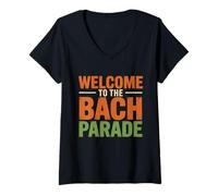 Womens Welcome to The Bach Parade Gothic Bachelorette Party V-Neck T-Shirt