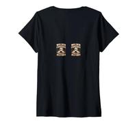 Women's Welder Christmas Sparks Flying Jolly Vibes V-Neck T-Shirt