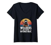 Women's Welders Do It with Intense Heat Welding Humor V-Neck T-Shirt