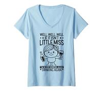 Women's Well If It Isn't Miss I'm Never Drinking Again Funny V-Neck T-Shirt