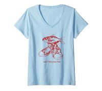 Womens Well if The Shoe Fish, wear it Shoe Fish Cursed Y2K V-Neck T-Shirt