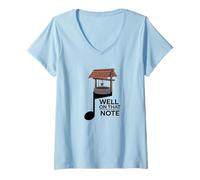 Womens Well On That Note Funny V-Neck T-Shirt