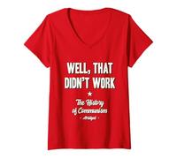Womens Well That Didn’t Work History of Communism Abridged V-Neck T-Shirt