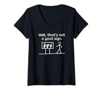 Womens Well That's not a Good Sign, ASL Funny Speech Therapist V-Neck T-Shirt