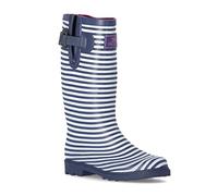 Womens Wellie Boots Wellington Boots Welly Boots Full Length Wellies Waterproof Footwear Camping Outdoor Festival Wellies Boots Samira - Navy Stripe UK 5