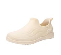 Women's Wellies Ladies Waterproof Boots Gardening Shoes Women Custom Wear Four Fashion Non Slip Short Tube Rain Boots Water Womens Rain Birds (Beige,4.5)