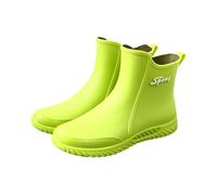 Womens Wellies Rain Boots for Women Ladies Garden Shoes Men's Casual Shoes Size 14 Men Rain Slip Casual Short On Boots Water Ankle Outdoor Fashion Top Selling Mens (Green,7)