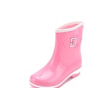 Womens Wellies UK Sale Wellingtons - Adjustable Buckle Wellington Boots for Outdoor, Work & Garden - Stylish Waterproof Rubber Boot With Wedge Heel