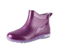 Women's Wellies Waterproof Ankle Boots Women Gardening Shoes My Comfy Boots for Rain Mid Calf Rain Solid Color Garden Shoes Outdoor Comfortable Work with Dogs for (Purple,5.5)