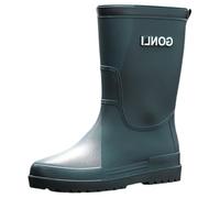 Women's Wellies Womens Waterproof Boots Ladies Garden Shoes Steal Toed Boots Rain for Men Fashionable Rubber Non Slip Outdoor Garden Mid Calf Work Shoes Comfort Lightweight Rainboots for Fishing Climb