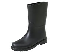Womens Wellington Boots Waterproof Boots Women Hinter Kids 2024 Women's Temperament England Rain Mid Calf Non Slip Wear Water Shoes Womens Tall Rain Size 9 (Black,4.5)