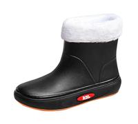 Womens Wellington Boots Womens Waterproof Boots Rain Women's Spring Summer Autumn and Winter Short Sleeved Cotton Removable and Washable Outdoor Fashion Work Fishing Car Wash Kitchen Non Slip Warm Rai