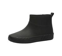 Womens Wellington Rain Boots Short Ankle Casual Waterproof Booties Black 4.5
