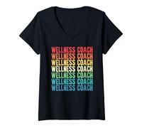 Womens Wellness Coach Vintage Style Job V-Neck T-Shirt