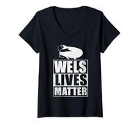 Womens Wels Lives Matter V-Neck T-Shirt