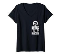 Womens Wels Lives Matter V-Neck T-Shirt