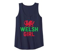 Womens Welsh Girl Funny Wales Flag Tank Top