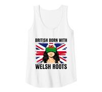 Womens Welsh Roots British Born Girl Pride Wales Heritage Tank Top