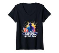 Womens Wenn Ich Feedback Wollte DJ Funny Saying [German Language] V-Neck T-Shirt
