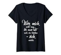 Women's Wer mich Nicht mag der muss halt noch an Sich arbeiten V-Neck T-Shirt