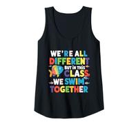 Womens We're all different but in this class we swim together Tank Top
