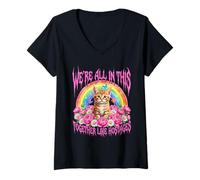 Women's We're All in This Together Like Hostages Tshirt Humor Fun V-Neck T-Shirt